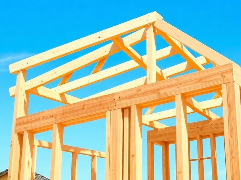 Custom wood framing on a luxury home