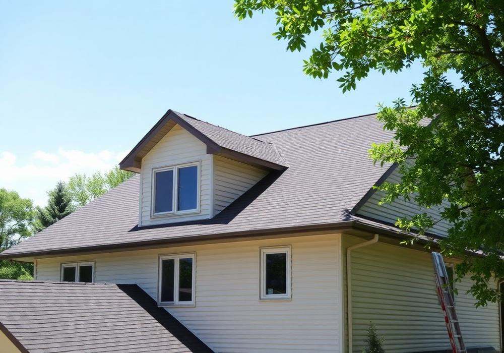 New asphalt shingle roof on a Minnesota home